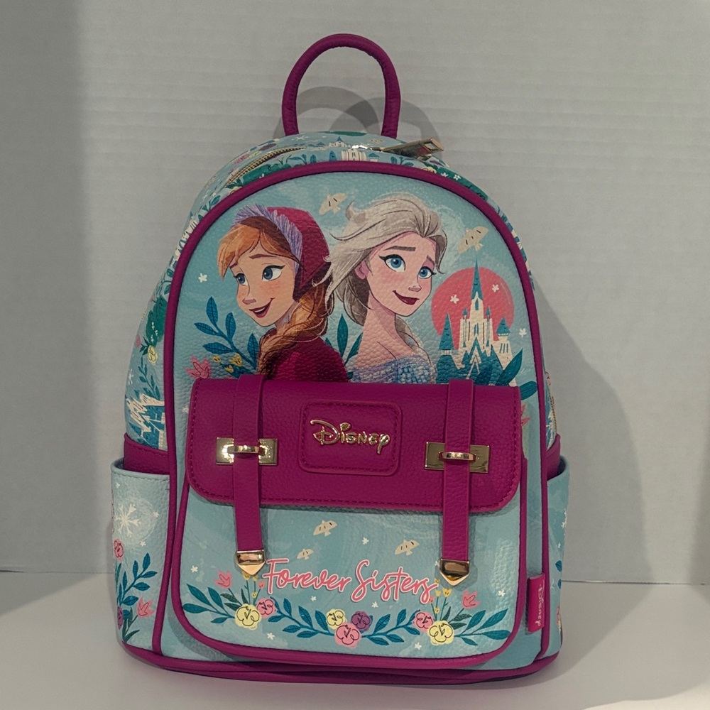 Disney Frozen II Girls Backpack in Light Blue and Magenta